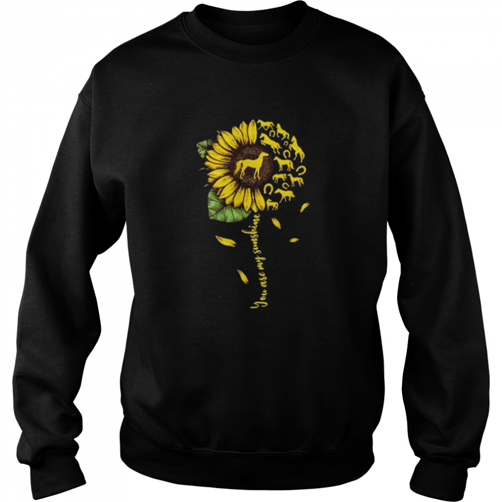 You are my-sunshine horse lover sunflower print on back shirt Unisex Sweatshirt