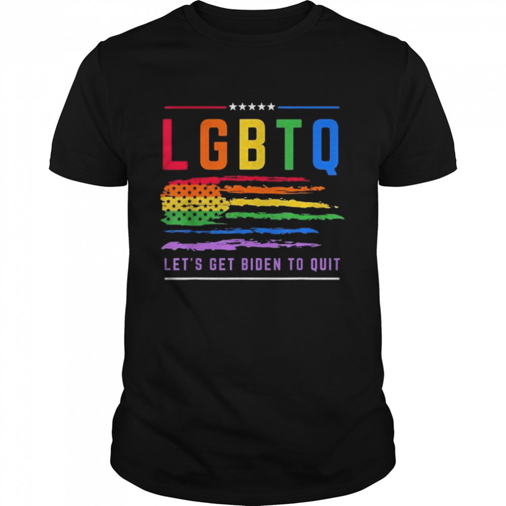 LGBTQ gay pride let’s get biden to quit political shirt