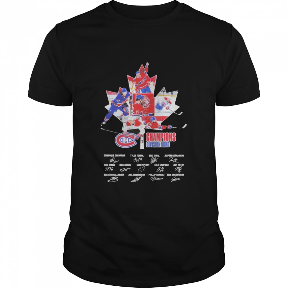 Montreal Canadiens Champions Division Nord signature shirt
