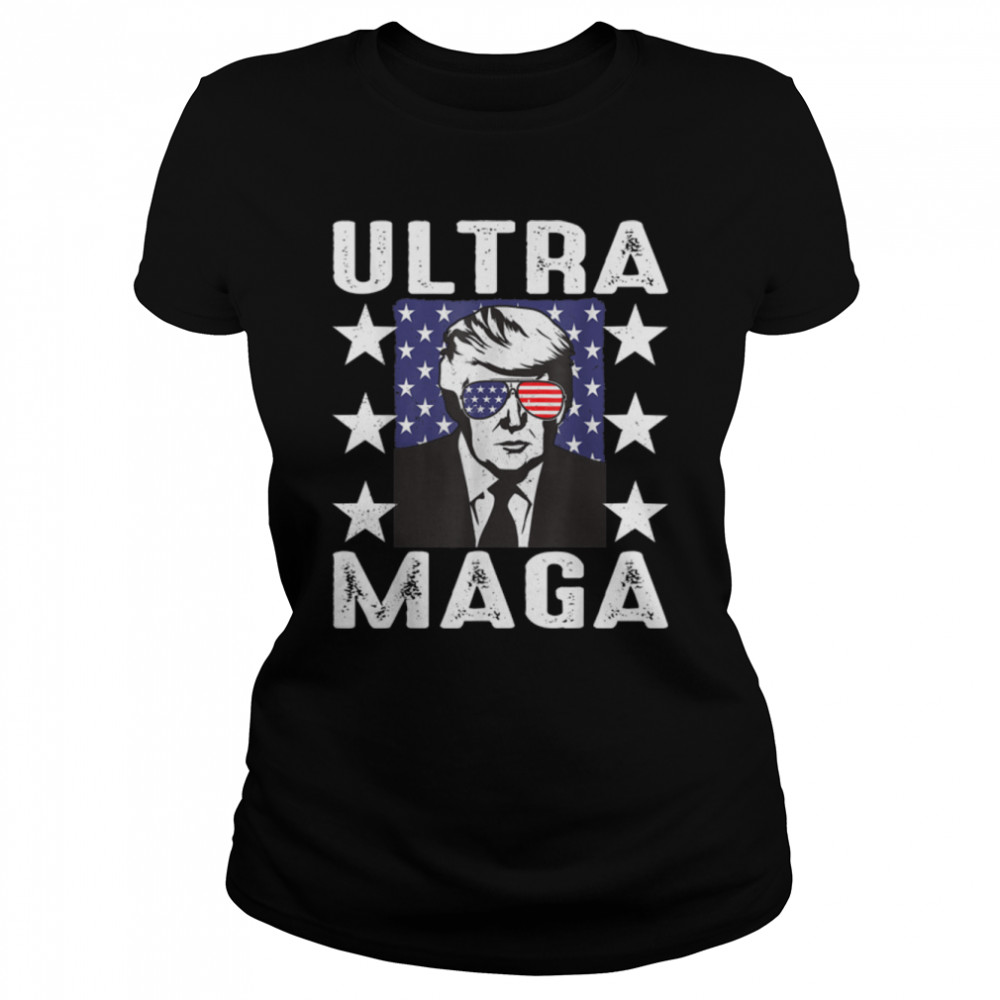 Anti Joe Biden Ultra Maga Proud Ultra-Maga Vintage Retro T- B0B18GH8WR Classic Women's T-shirt