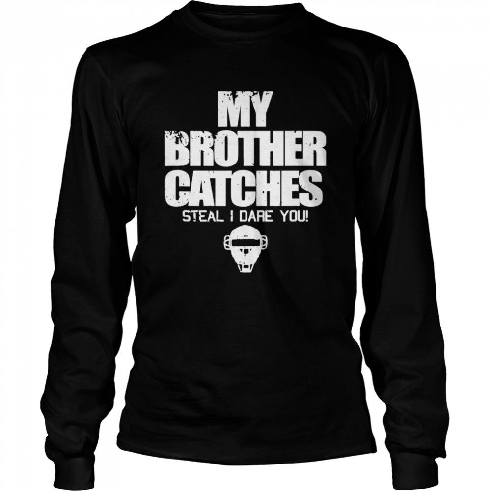 Brother sister baseball catcher shirt Long Sleeved T-shirt