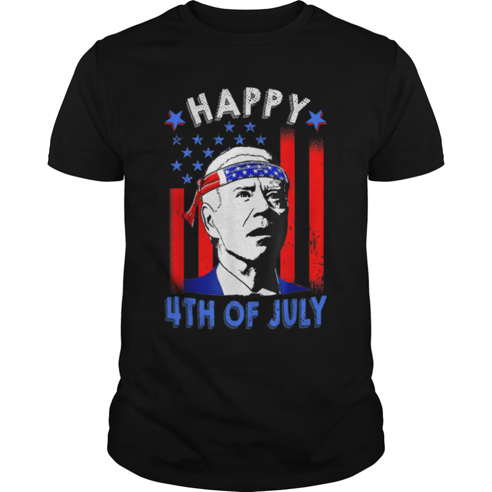 Funny Joe Biden Happy 4th Of July American Flag 4th Of July T-Shirt B0B18898SZ