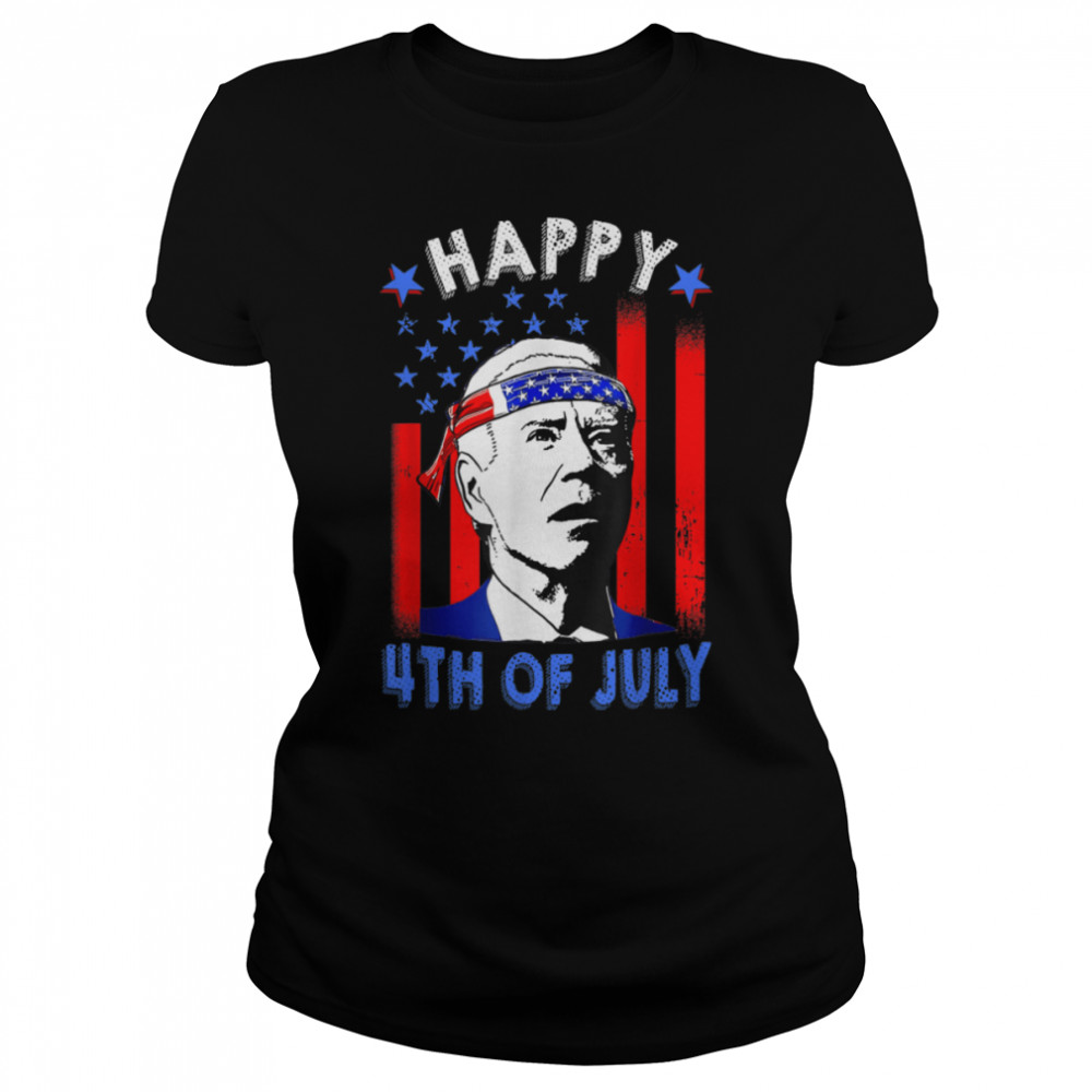 Funny Joe Biden Happy 4th Of July American Flag 4th Of July T- B0B18898SZ Classic Women's T-shirt