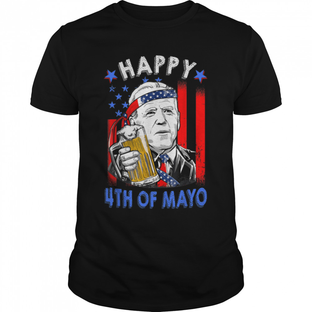 Happy 4th Of Mayo Funny Joe Biden Confused 4th Of July T- B0B1846X38 Classic Men's T-shirt