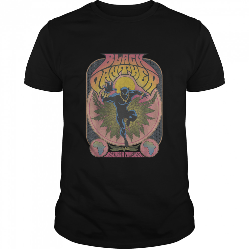 Marvel Black Panther Vintage 70's Poster Style T- Classic Men's T-shirt