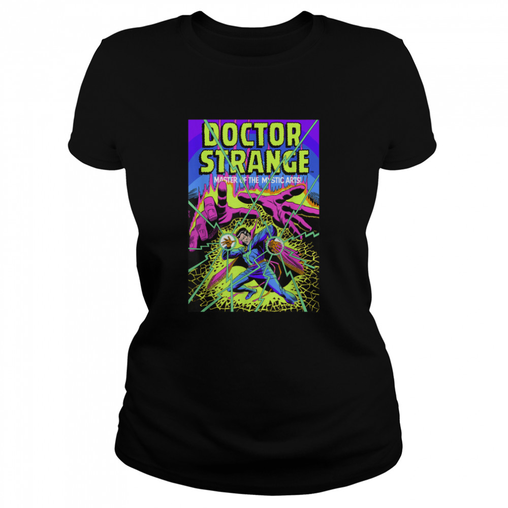 Marvel Doctor Strange Mystic Arts Neon Graphic T- Classic Women's T-shirt