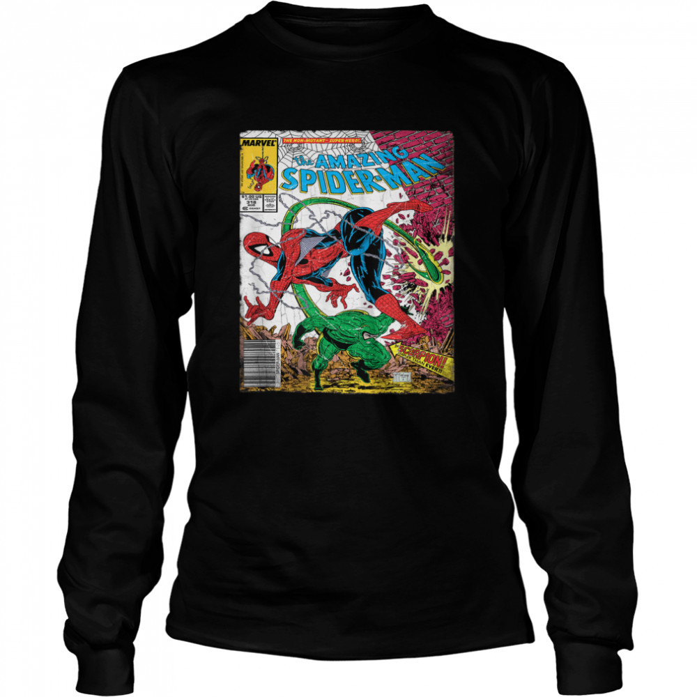 Marvel Spider-Man Classic Retro Comic Scorpion Cover T- Long Sleeved T-shirt