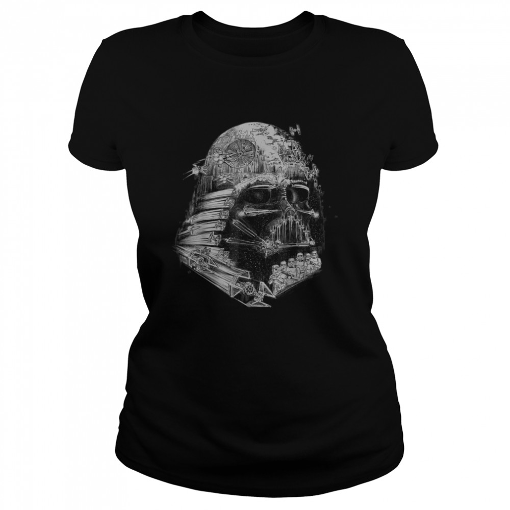 Star Wars Darth Vader Build The Empire Graphic T- Classic Women's T-shirt
