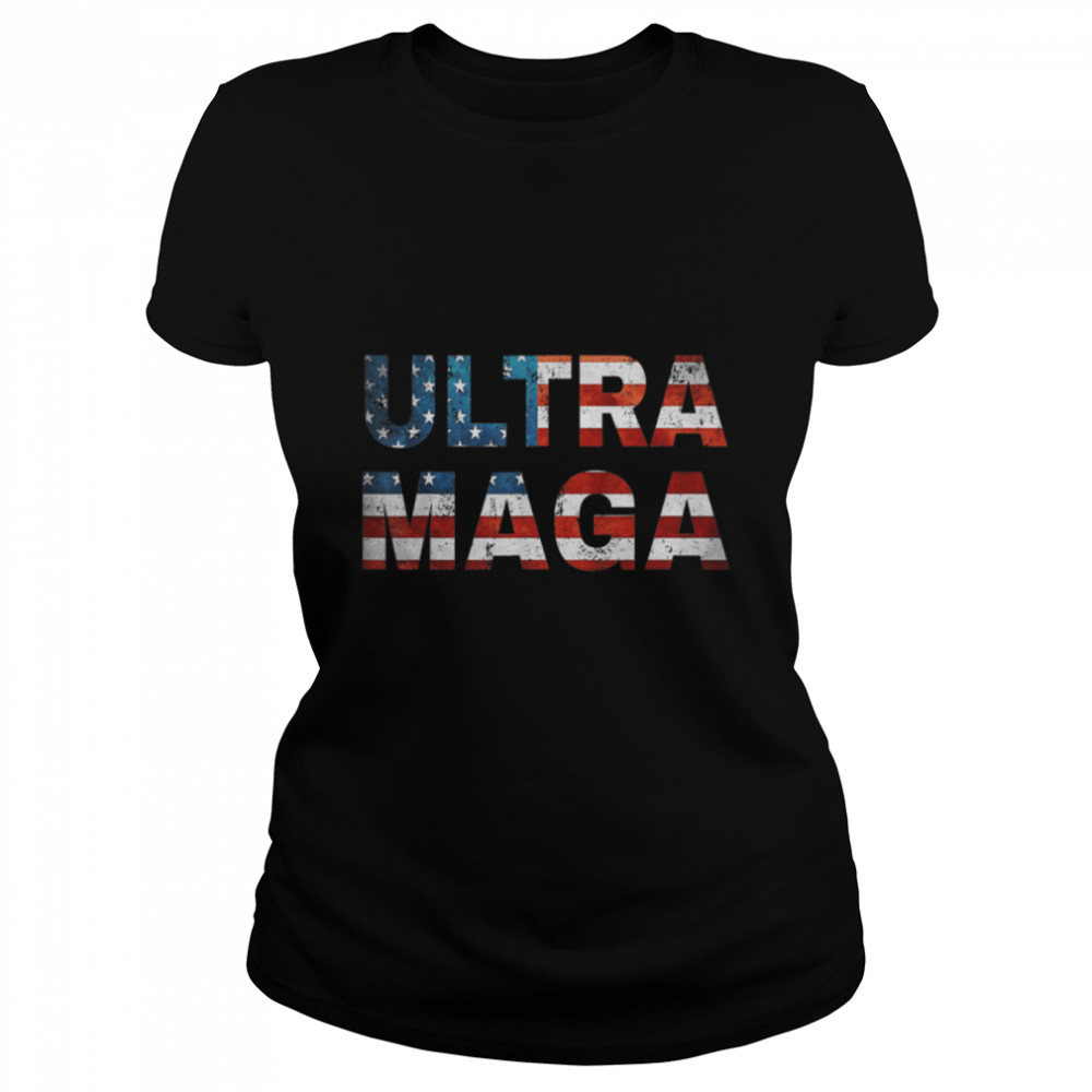 Ultra Maga Donald Trump Joe Biden Republican America T- B0B189M9Q4 Classic Women's T-shirt