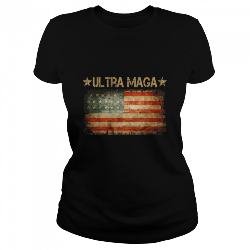 US Flag Anti Joe-Biden Ultra Maga Proud Ultra-Maga T- B0B187BFH9 Classic Women's T-shirt