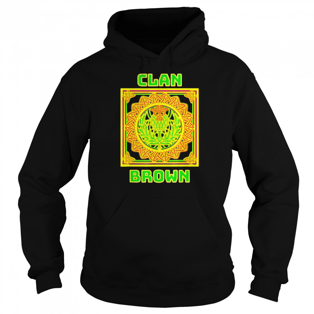 clan Brown Scottish Celtic Thistle shirt Unisex Hoodie