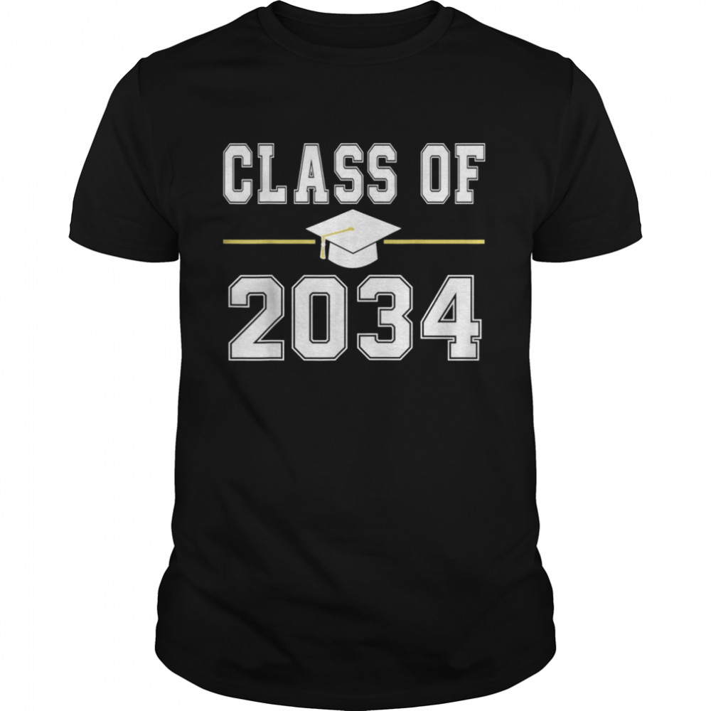 Class Of 2034 Grow With Me Graduation First Day of School  Classic Men's T-shirt