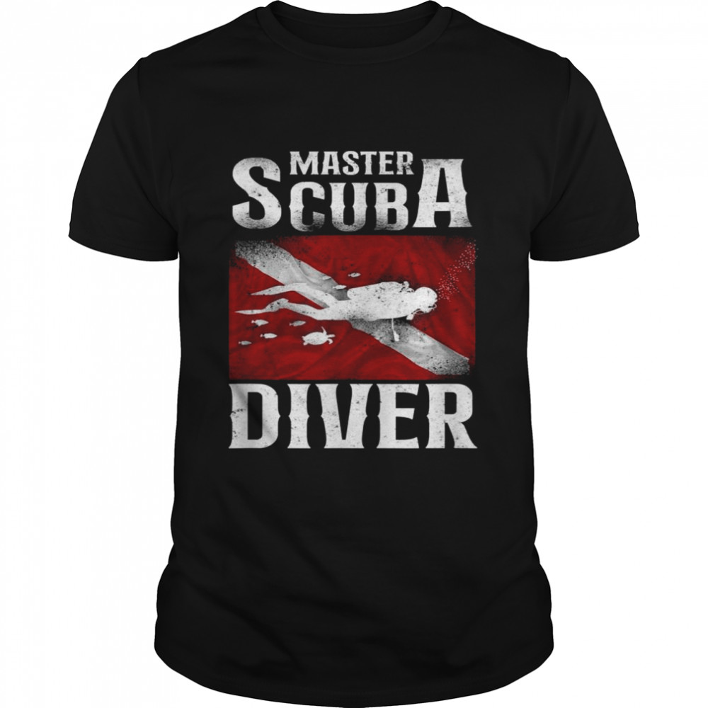 Diving Master Scuba Diver Down  Classic Men's T-shirt