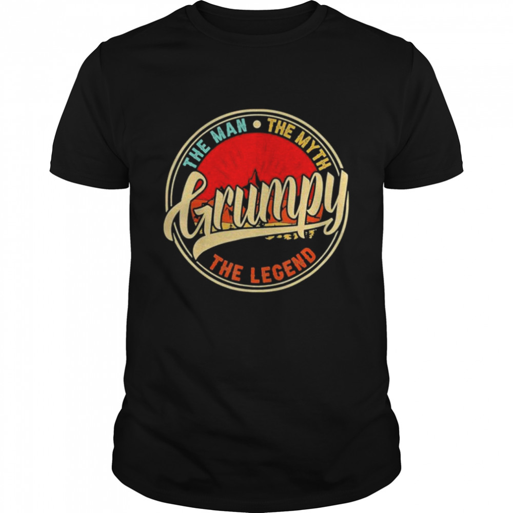 Grumpy the man the myth the legend father’s day shirt Classic Men's T-shirt
