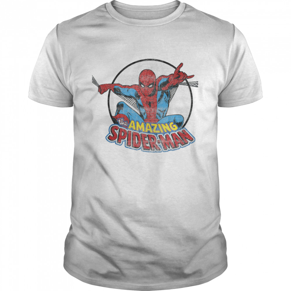 Marvel Amazing Spider-Man Retro Vintage Graphic T-Shirt