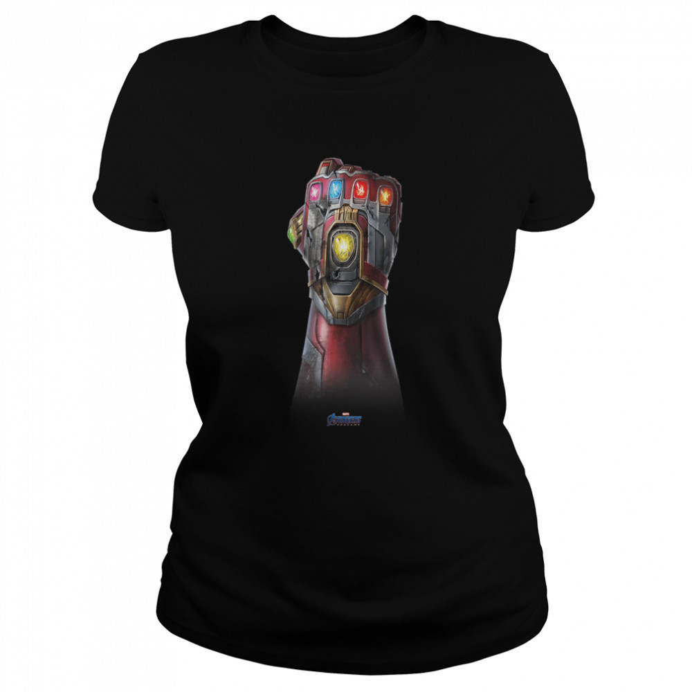 Marvel Avengers Endgame Infinity Stone Gauntlet Color Logo T- Classic Women's T-shirt