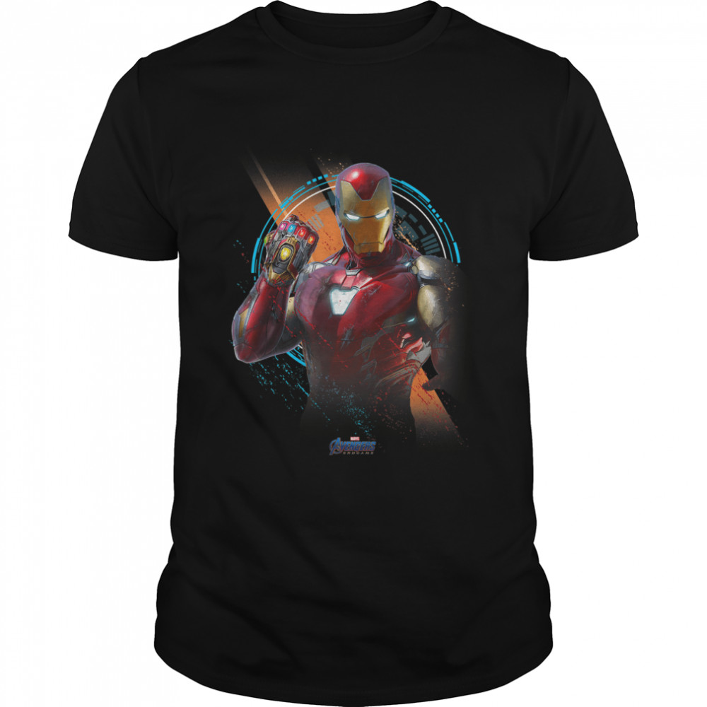 Marvel Avengers Endgame Iron Man Time Travel Platform Logo T- Classic Men's T-shirt