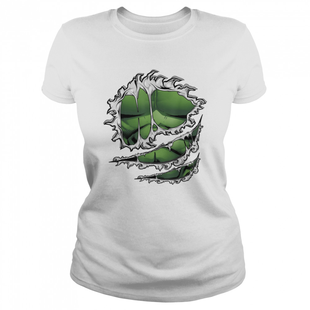 Marvel Avengers Hulk Ripped Costume T- Classic Women's T-shirt