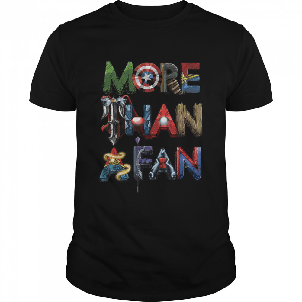 Marvel Avengers More Than A Fan Word Stack T- Classic Men's T-shirt