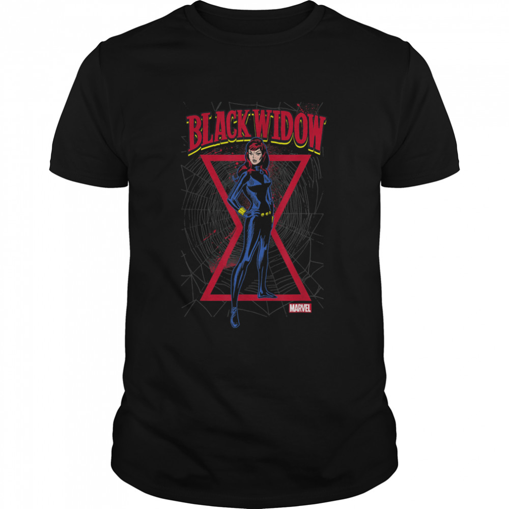 Marvel Black Widow Classic Retro Comic Stance T-Shirt