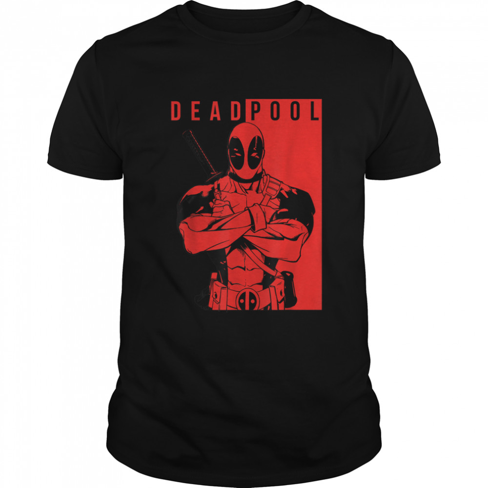 Marvel Deadpool Two-Toned Portrait Graphic T-Shirt