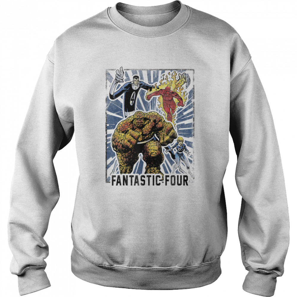 Marvel Fantastic Four Vintage Team Poster T- Unisex Sweatshirt
