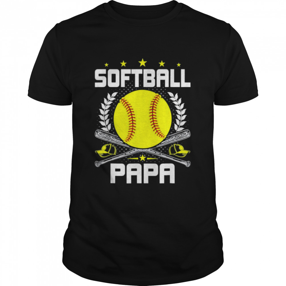 Softball papa baseball lover dad sports lover father’s day shirt