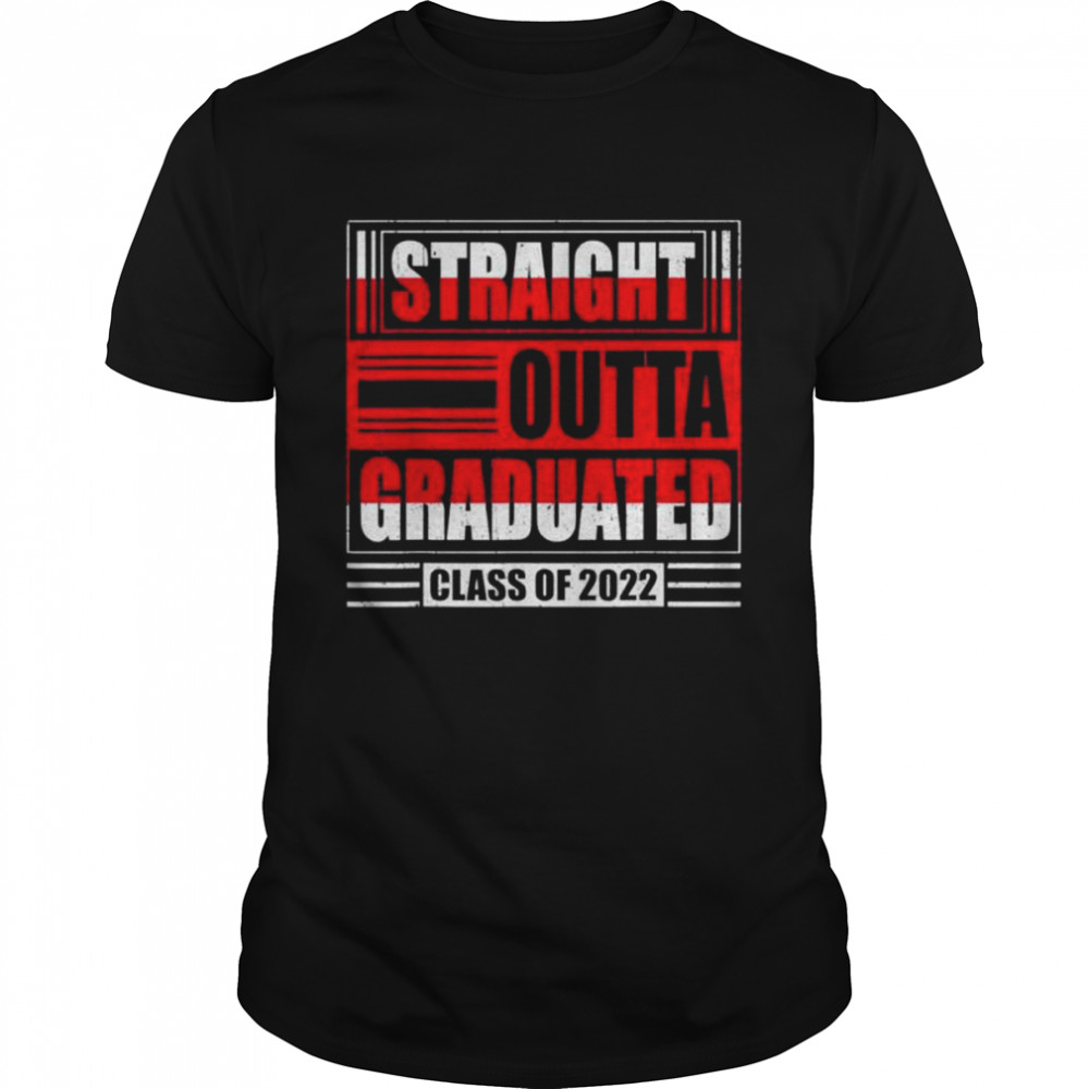 Vintage straight outta proud dad of a class of 2022 graduate shirt Classic Men's T-shirt