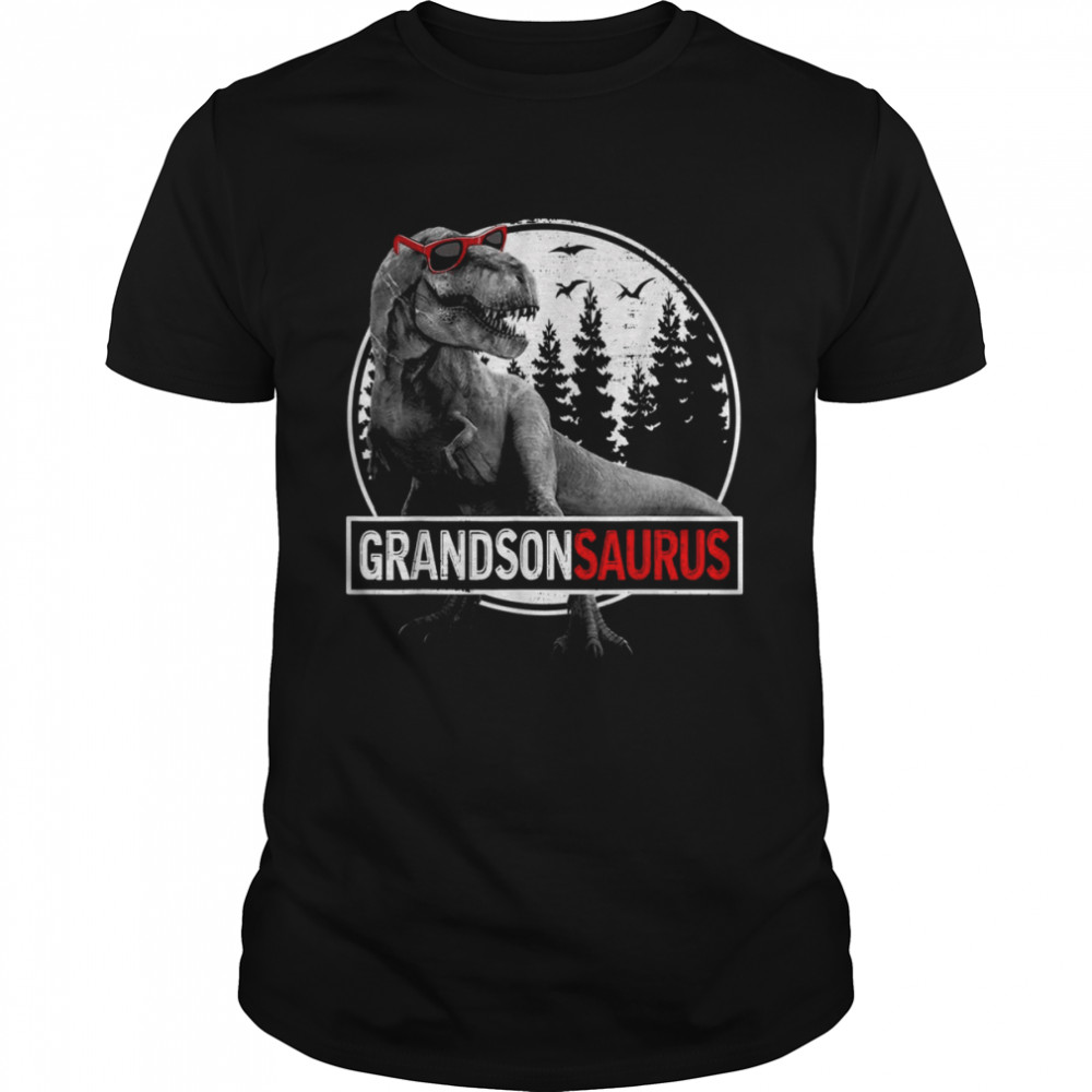 Grandsonsaurus Dinosaur Grandson Saurus Family Matching Shirt