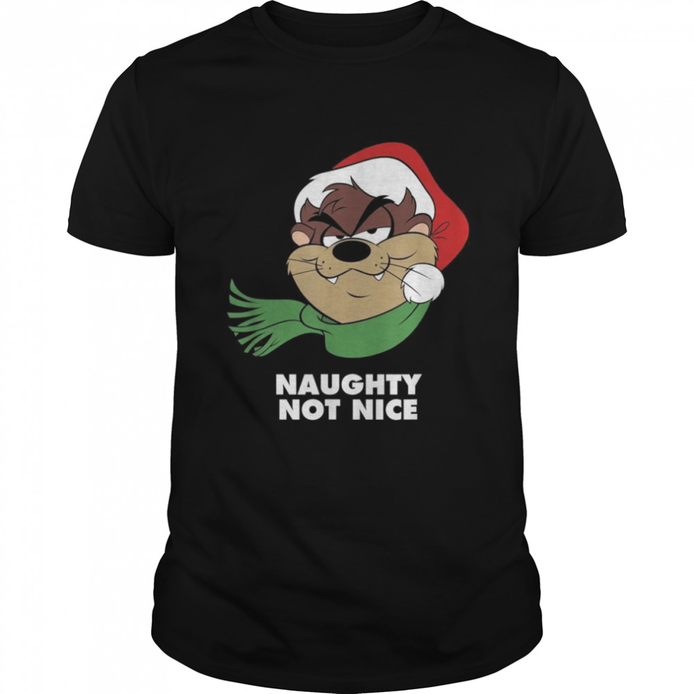 Looney Tunes Taz Naughty Not Nice Christmas Shirt