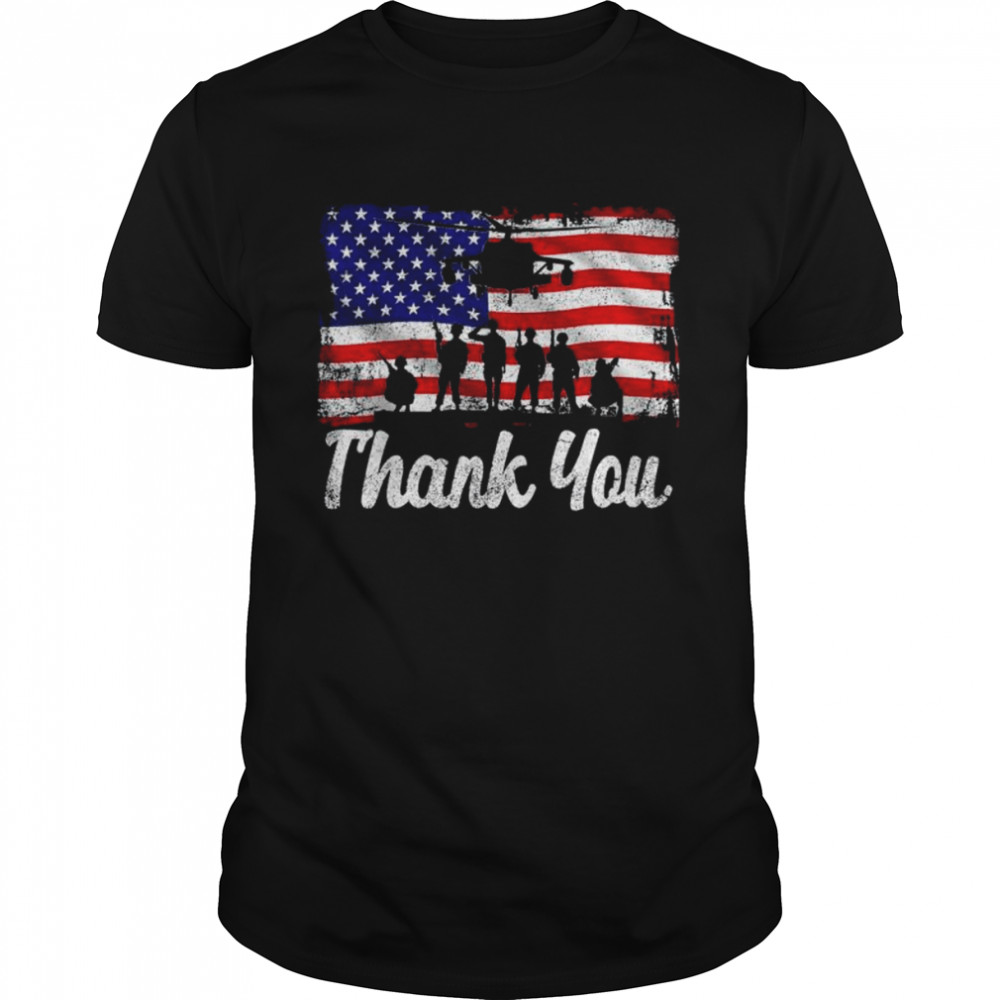 Thank you army usa memorial day partiotic military veteran shirt Classic Men's T-shirt