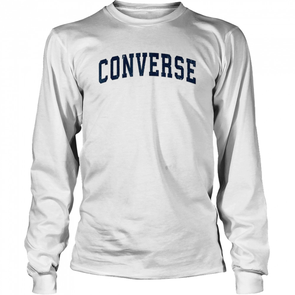 Converse Texas TX Vintage Sports Design Navy Long Sleeved T-shirt