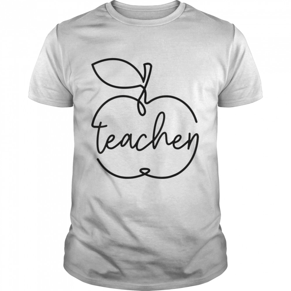 Cute Teacher In Vintage Apples TeacherShirt