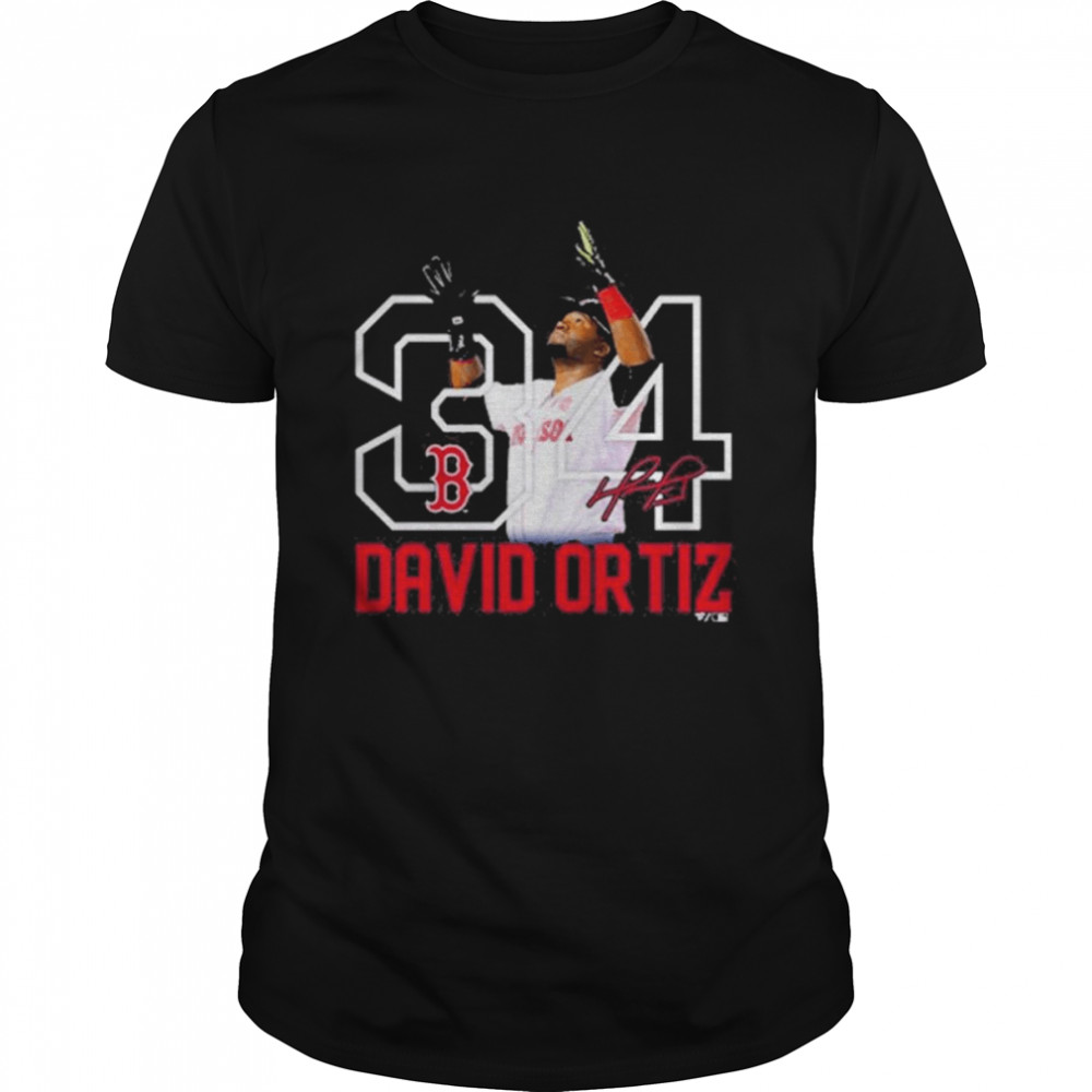 David Ortiz Boston Red Sox Fanatics Non-officialed Hall Of Fame Resume Graphic T-Shirt