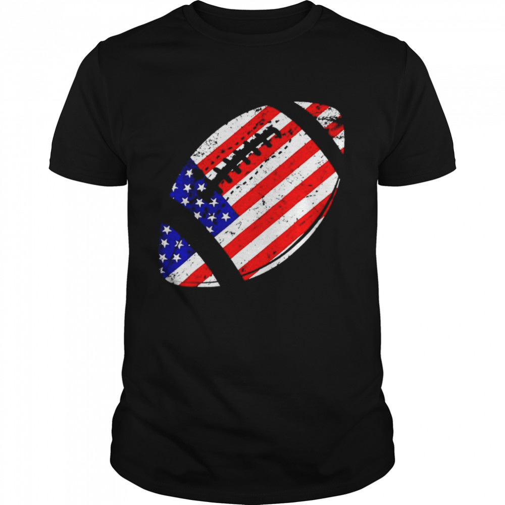 football Patriotic 4th July American flag shirt