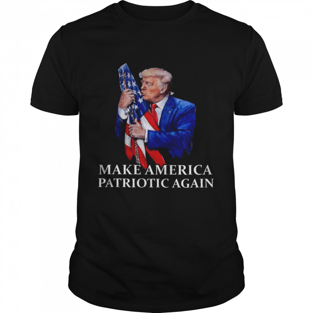 Donald Trump Kiss American flag make America patriotic again shirt Classic Men's T-shirt