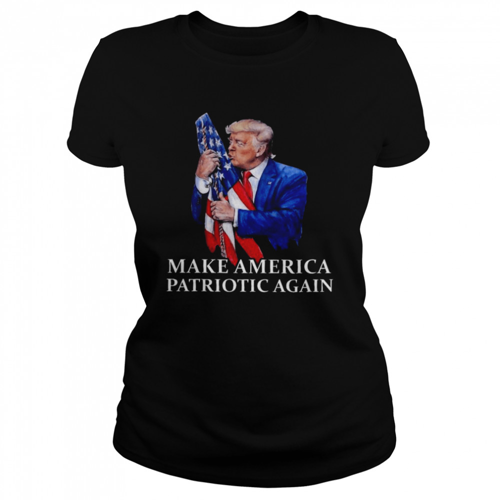 Donald Trump Kiss American flag make America patriotic again shirt Classic Women's T-shirt