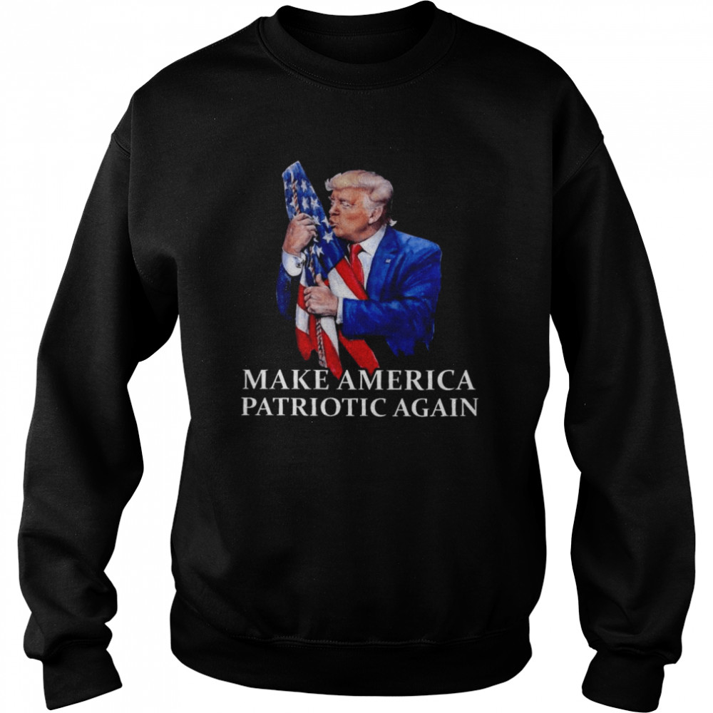 Donald Trump Kiss American flag make America patriotic again shirt Unisex Sweatshirt