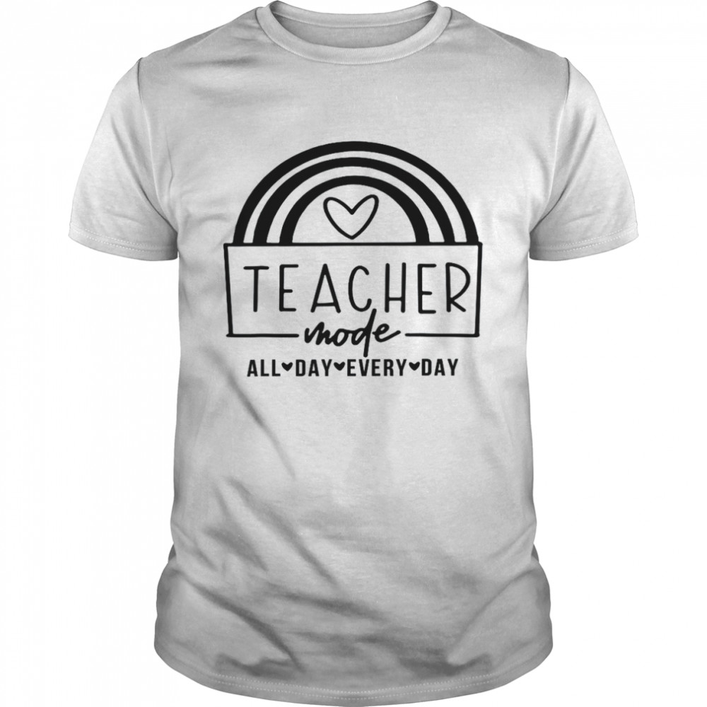 Teacher Mode All Day Every Day, Teacher Fall Y’all rainbowShirt