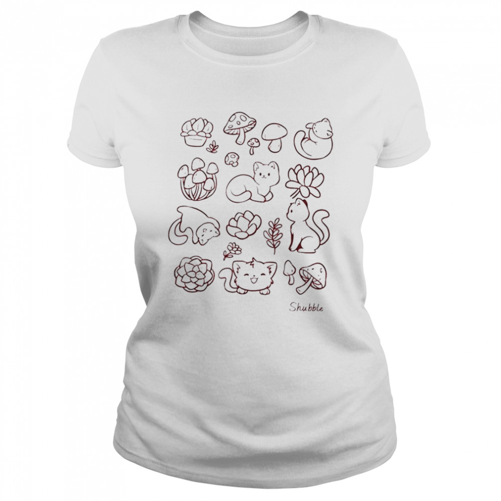 Shubble Cats And Plants T- Classic Women's T-shirt