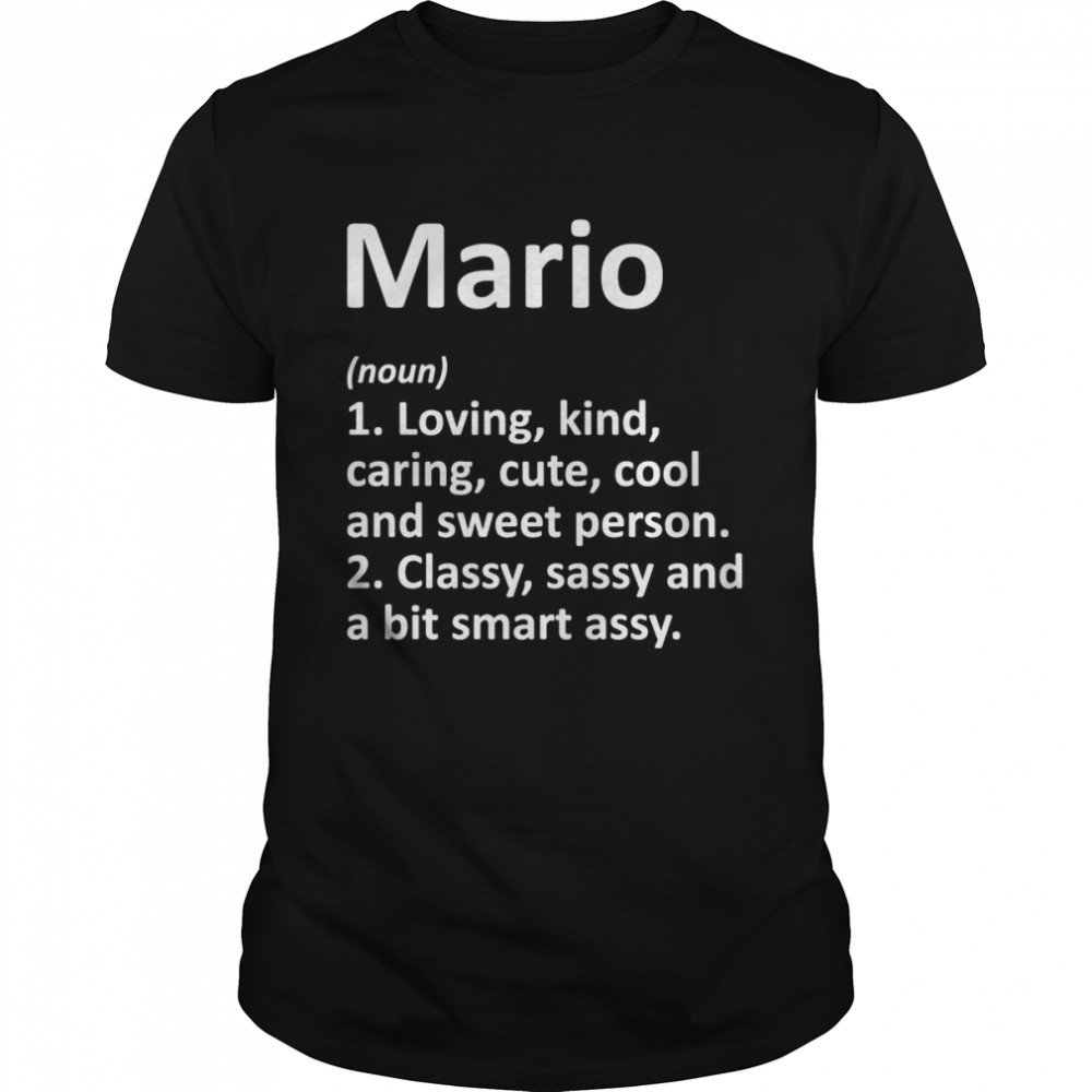 MARIO Definition Personalized Name Birthday Idea Shirt