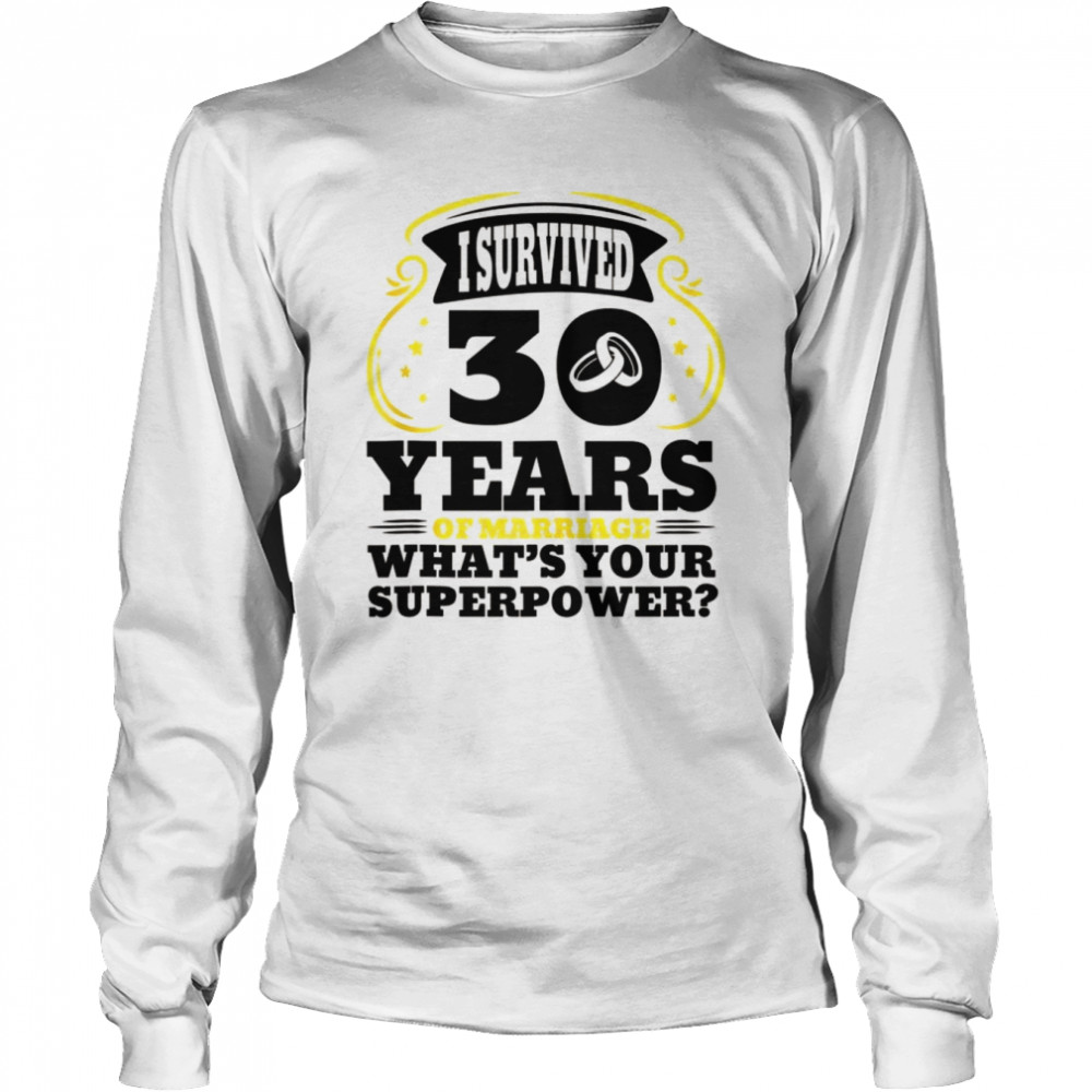 20 Years Of Marriage Superpower 20th Wedding Anniversary Tank Top  Long Sleeved T-shirt