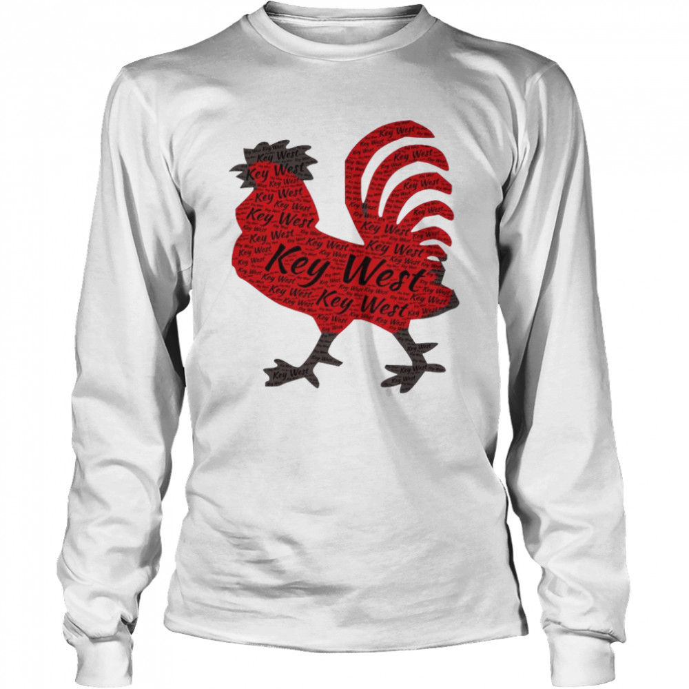 GGT Enlarged Key West Chicken Route One Souvenir  Long Sleeved T-shirt