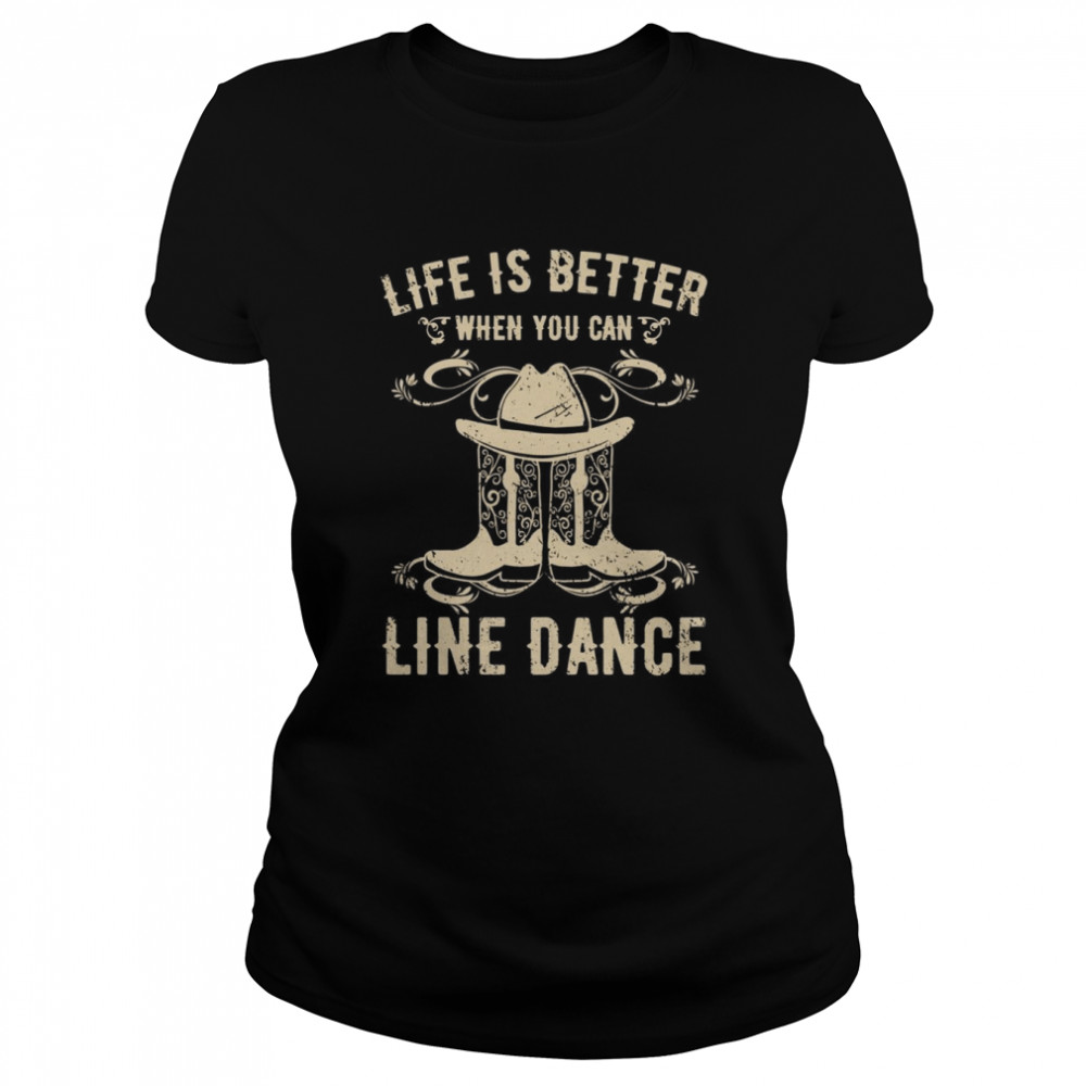Line Dance Cowboy Cowgirl Western  Classic Women's T-shirt