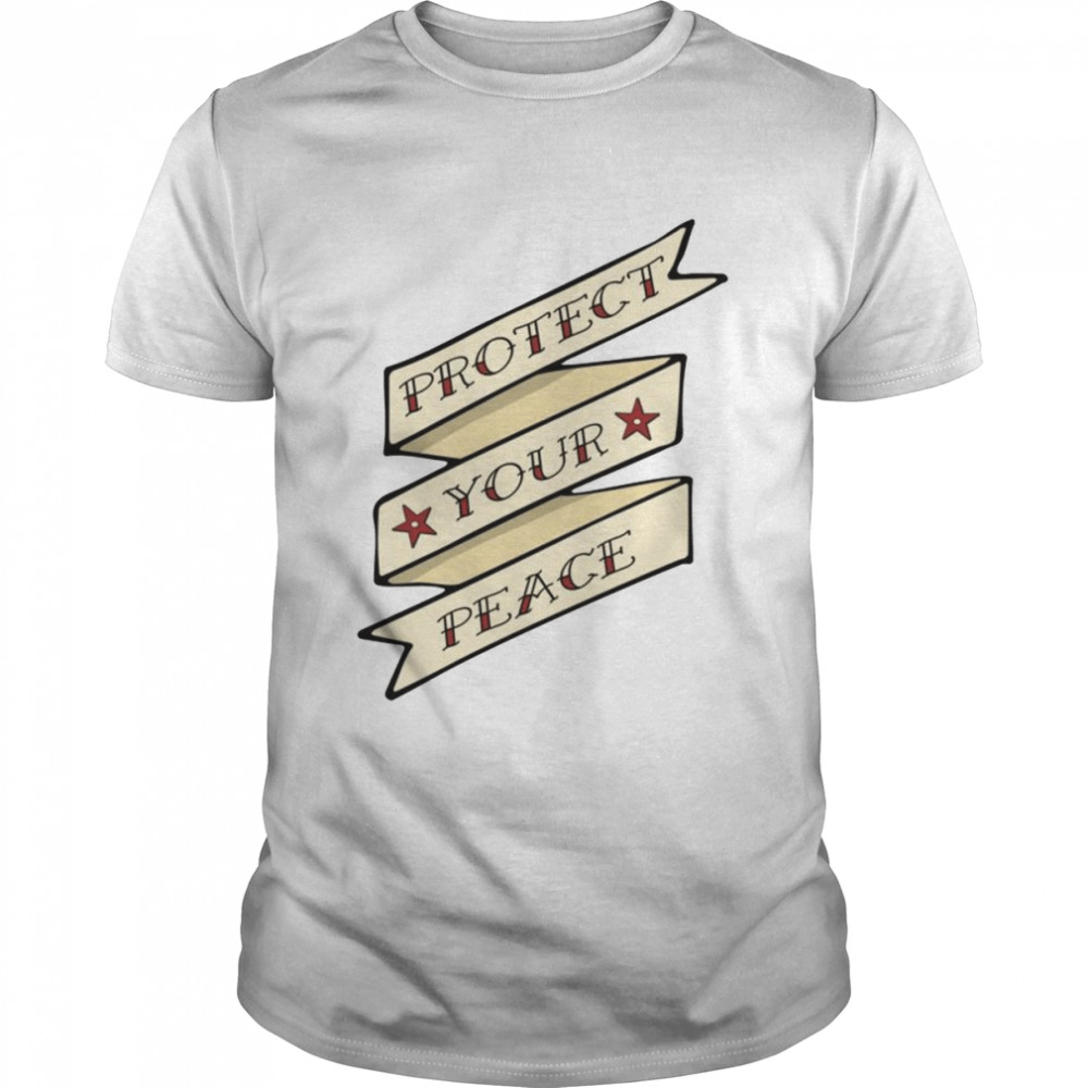Protect Your Peace Vintage Script Design Shirt