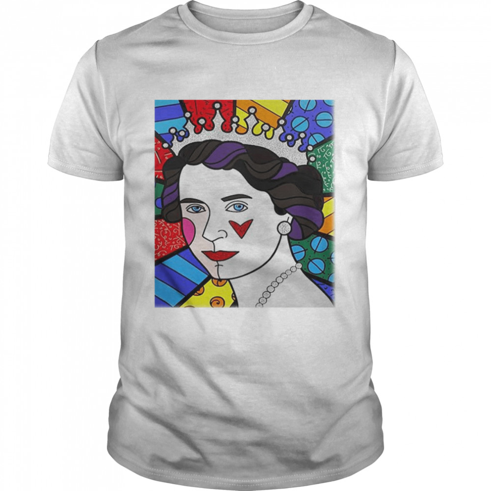 Queen Elizabeth Colorful Art T- Classic Men's T-shirt