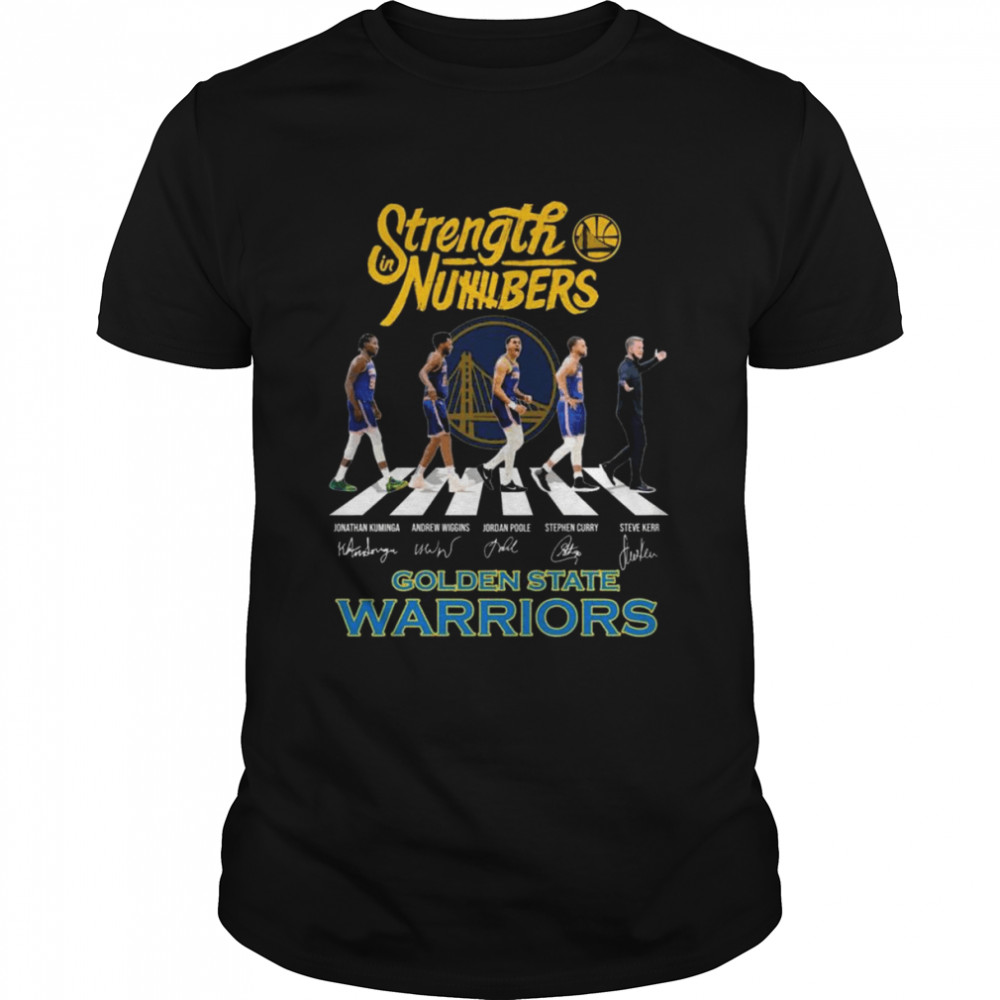 Strength In Numbers Kuminga and Wiggins and Poole and Curry and Keer abbey road Golden State Warriors signatures shirt Classic Men's T-shirt