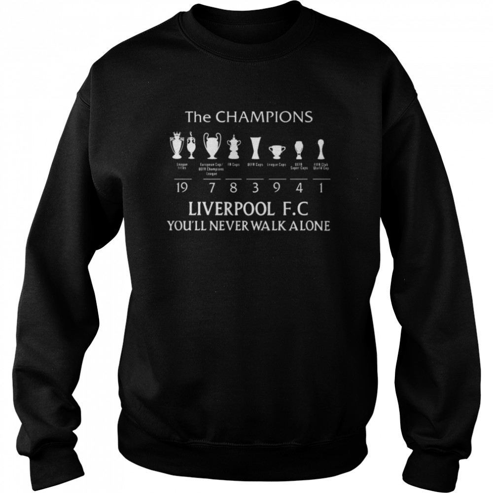 The Champions Liverpool F.C you’ll never walk alone shirt Unisex Sweatshirt