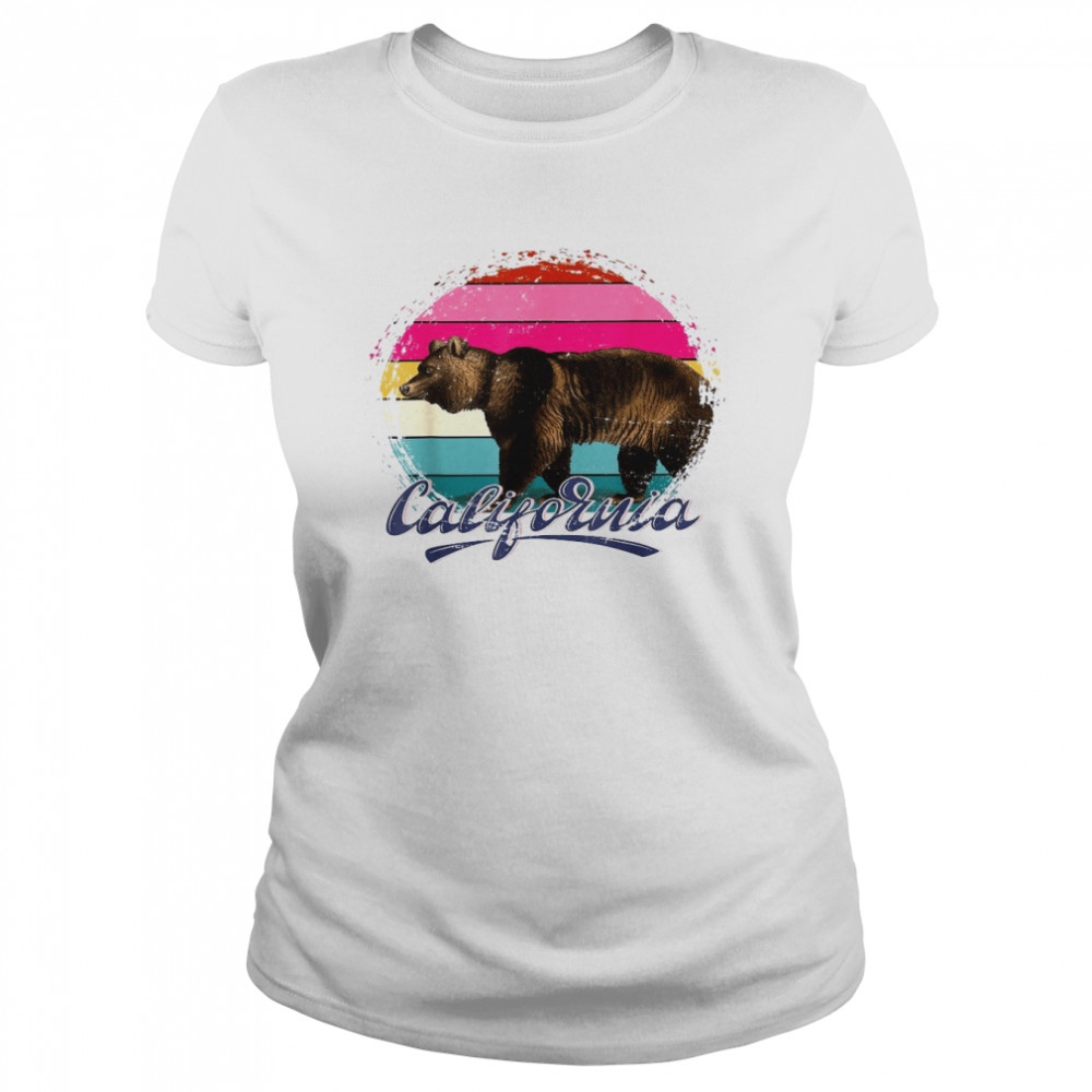 USA Californian Summer Bear Animal Cali Retro California Classic Women's T-shirt