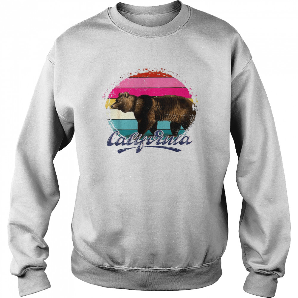 USA Californian Summer Bear Animal Cali Retro California  Unisex Sweatshirt